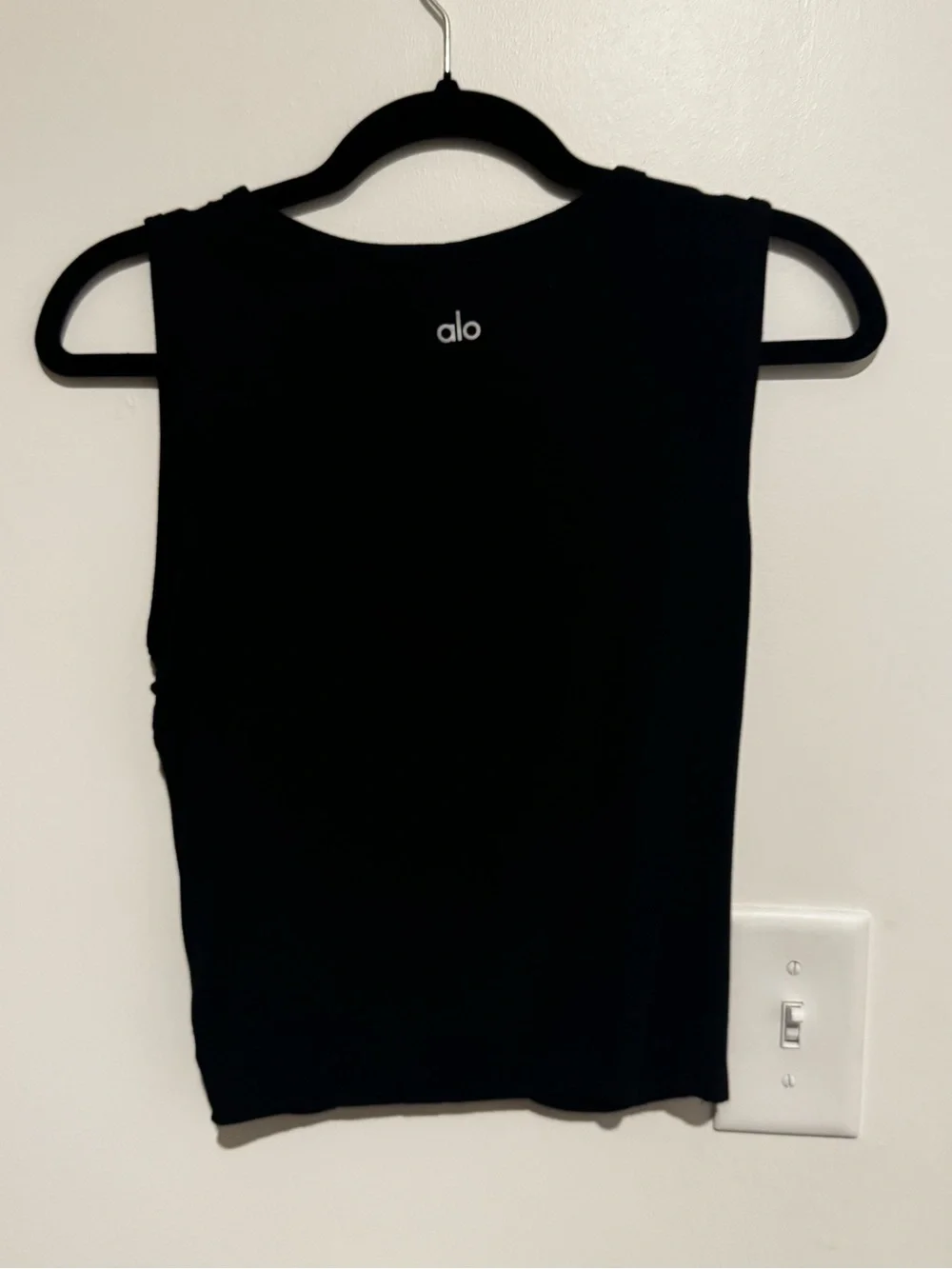 Alo Black Twist Workout Tank Top